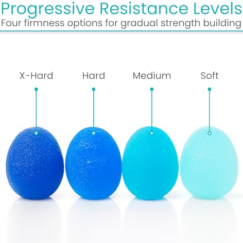 Vive Squeeze Balls for Hand Therapy Set (4 Pack) - Grip Strengthener 4