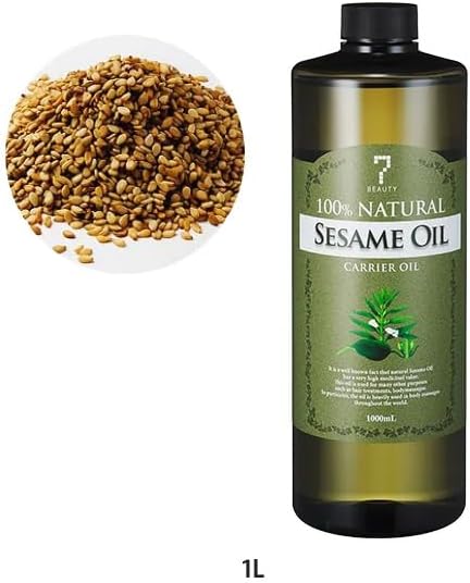 Sesame Oil 0.3 fl oz (1 L) Carrier Oil (Face & Body Moisturizing, Cleansing Massage) 100% Natural Additive-Free Purified [Base Oil, Aroma, Massage Oil, Face Oil, Body Massage Oil, Body Oil, Beauty Oil, Face, Body, Commercial Use] - BeesActive Australia