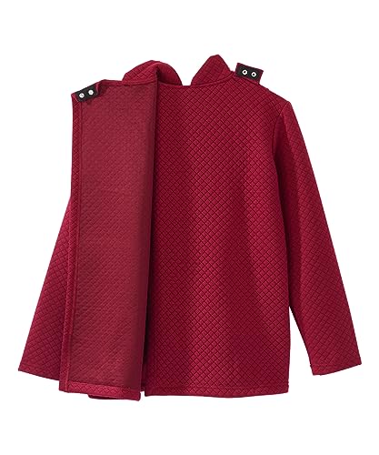 Silverts Women's Adaptive Open Back Half Zip Track Jacket 3X-Large Wine