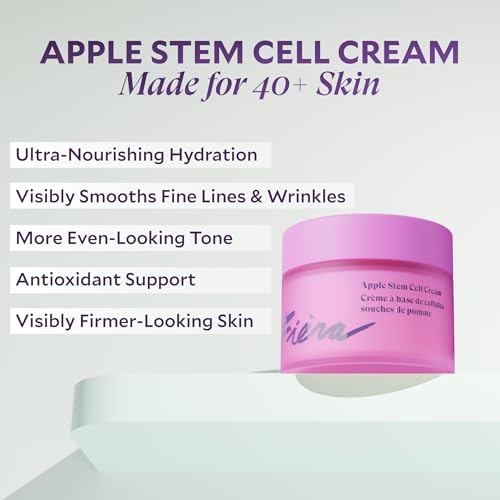 FIÈRA 24-Hour Rejuvenating Face Cream with Apple Stem Cells - Anti-Aging Moisturizer for Mature Skin, Day & Night Hydration, Improves Skin Tone, Texture, and Elasticity - 1.69 FL. OZ. / 50 ML 1-pack