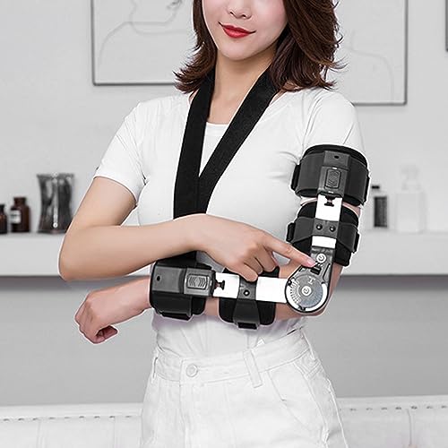 Hinged ROM Elbow Brace with Sling, Adjustable Post-OP Stabilizer Splint