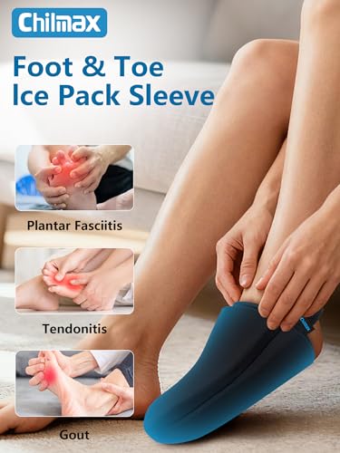 Foot Toes Ice Pack Wrap for Broken Toe & Bunion Pain,Reusable Cold & Heat Pack for Top of Foot & Forefoot Surgery Recovery,Best Ice Sock for Gout,Injuries,Swelling,Neuropathy Relief (1pcs) 1 Black