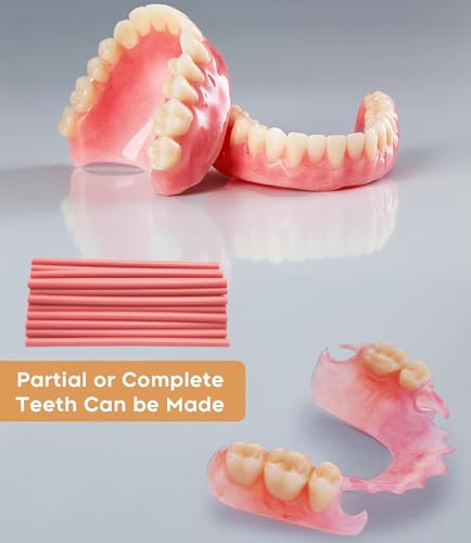 Healthyare Denture Material Kit for Repair Missing Teeth or DIY Full Denture Fake Teeth, Natural