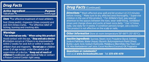 Hermon Antifungal Soap with Tea Tree Oil: Antifungal Bar Soothing Care & Relief of Itchy for Ringworm Jock Itch Athletes Foot - Body & Face Wash (1-Pack (2 Bars Original Tea Tree)) 1-Pack (2 Bars Original Tea Tree)