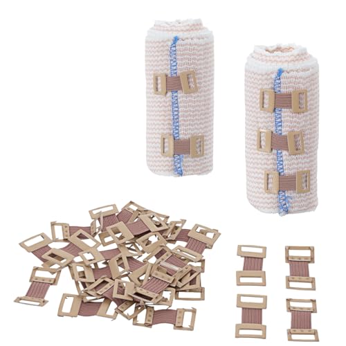 Elastic Bandage Clips, 30 Pack Bandage Wrap Clips Stretch Metal Clip, Swathe Fasteners Pins, Replaceable Fastener Wrap Clip for Various Types Bandages Bandaging Supplies