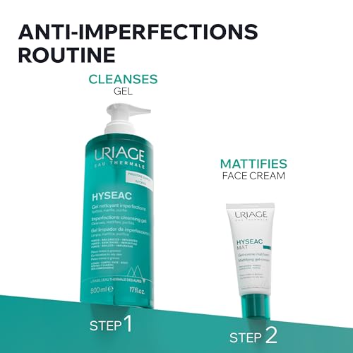Uriage Hyseac Imperfections Cleansing Gel, Face, Body & Back Imperfections 1 Fl Oz (Pack of 1)