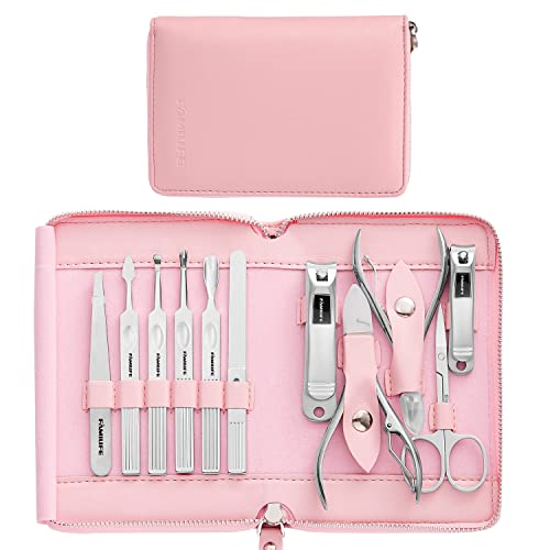 Manicure Set, Familife Manicure Kit Manicure Set Professional 11PCS Nail Clippers for Women Nail Kit Gifts for her and