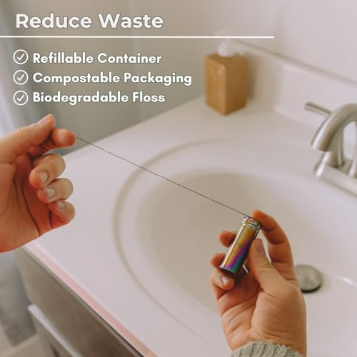 Refillable Rainbow Container and Dental Floss Picks Bundle!