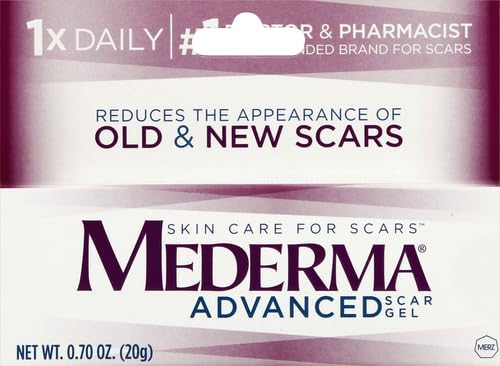 Mederma Advanced Scar Gel - 1x Daily: Use less, save more - Reduces the Appearance of Old & New Scars - #1 Doctor & Pharmacist Recommended Brand for Scars - 0.7 ounce, 0.7 Ounce - BeesActive Australia