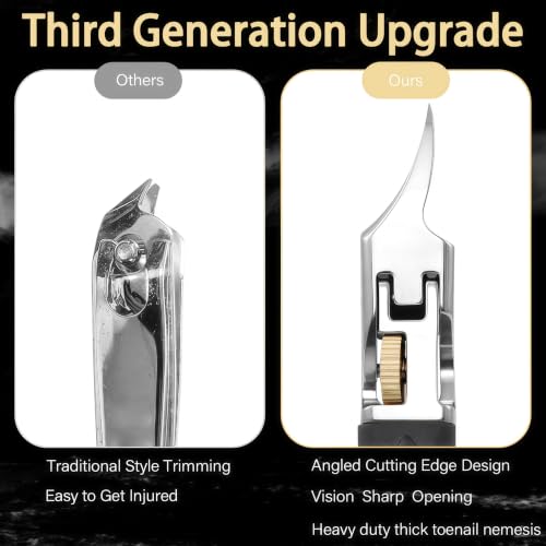 Ingrown Toenail Clippers for Men and Seniors Thick Toenails Black001