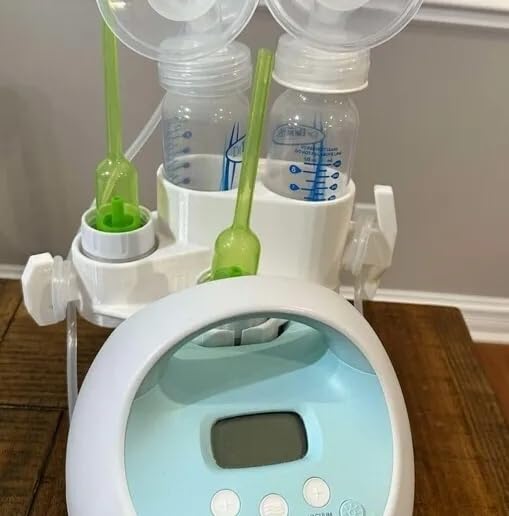 Bottle & Hose Holder for Spectra Breast Pump | for S1/S2, Breast Pump Bottle and Hose Holder, Organize and Simplify Your Pumping Journey, Easy Use (White) White
