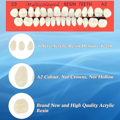 Dentures Fake Teeth DIY Kit Easy and Convenient DIY Fake Teeth Repair Missing Teeth or DIY Full Denture Kit Fake Teeth Top and Bottom Temporary Fake Teeth