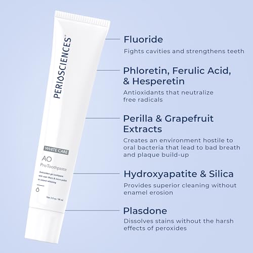 PerioSciences AO Pro Post Whitening Toothpaste with Nano Hydroxyapatite, Remineralizing, 3 fl oz / 90ml - Pack of 2 White Care 3 Fl Oz (Pack of 2)