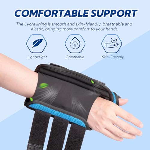 Thumb Spica Splint, De Quervain's Tenosynovitis Brace, Carpal Tunnel Wrist Brace with Thumb Support, Wrist and Thumb Brace for Trigger Thumb, Arthritis, Wrist Fractures, Injuries, Right-S S