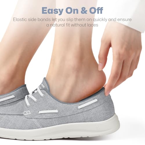Loafers for Women with Arch Support, Lightweight Slip On Shoes Women 9 Grey