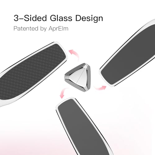 APRELM 3-Sided Nano Glass Foot File, 3-in-1 Coarse/Medium/Fine Foot Callus Remover, Professional Callus Remover for Feet Hard Skin Smooth Polishing (White) White