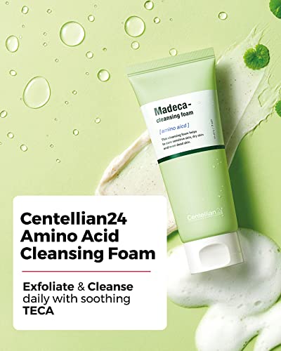 CENTELLIAN 24 Cleansing Foam with Centella Asiatica, TECA, Amino Acid - Korean Skin Care Hypoallergenic Face Wash - Gentle, Exfoliating Daily Cleanser (5.64 oz) by Dongkook Pharmaceutical