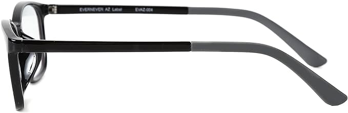 EVERNEVER AZ Label EVAZ-004C1-NS-L Glasses, Prescription Glasses, Prescription Glasses, Prescription Glasses, Myopia, Myopia, Astigmatism, Men's, Black (Regular to Slightly Larger Size), Black -  Australia
