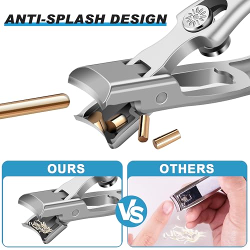 VELKOMIN Heavy Duty Nail Clippers for Thick Toenails for Men, 15 mm Wide Jaw, Ultra-Sharp and Durable Fingernail Toenail Clippers for Thick Hard Ingrown Nails, 18 Months Replacement Warranty