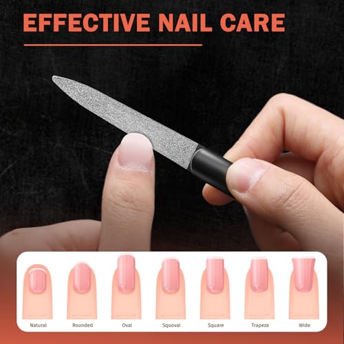 BEZOX Metal Nail File Black Short