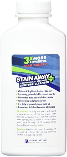 Stain Away Plus Denture Cleanser 8.1 oz bottle (Pack of 2) Unscented 8.1 Ounce (Pack of 2)