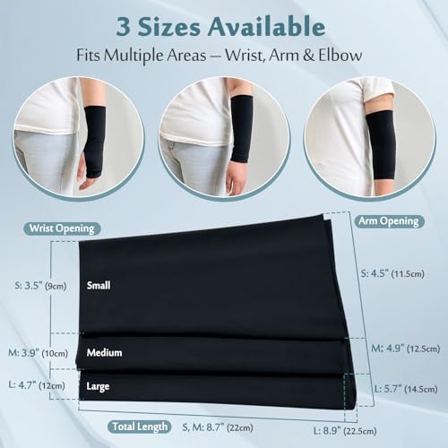 Hand Sock for Splint, Wrist Brace Liner & Arm Sock for Under Splint, Compression Sleeve for Hand Brace with Thumb Support, Cast Liner Sleeve for Wrist, Elbow & Arm Night Splint (Medium) | Compression Sleeve for Hand with Thumb Support, Cast Liner Sleev...