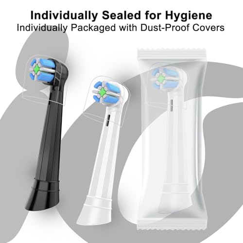 IO Toothbrush Replacement Head, Fit Oral B IO Series 2 Electric Toothbrushe 6white+6black 12PCS