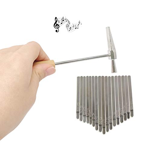 Honbay 2PCS Metal Kalimba Tuning Hammers Thumb Piano Tuning Hammers with Plastic Handle Instrument Accessory for Percussion Instrument Tool Accessory (6.3")