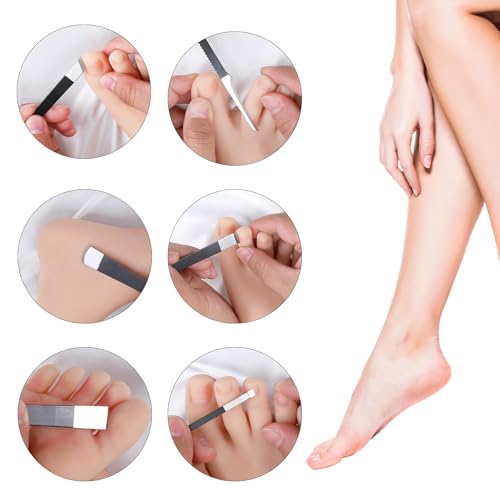 6 Pack Ingrown Toenail Removal Kit, Professional Pedicure Tools for Ingrown Toenail Callus Shaver Corn Removers for Toes Stainless Steel Nail Knives Kit with Storage Box