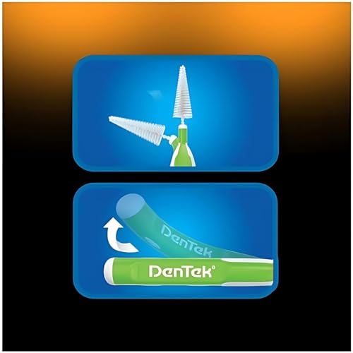DenTek Easy Brush Interdental Cleaners, Tight Between Teeth Brushes, Plaque Control, Dental Picks for Oral Care, Fresh Mint, 16 Count (Pack of 8) 16 Count (Pack of 8)