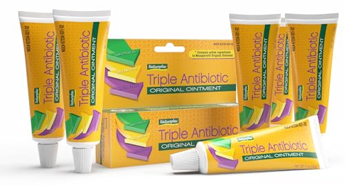 Natureplex Triple Antibiotic Ointment 1.0 oz (Pack of 6) – Contains Bacitracin, to Aid Wound Care, Scrapes, Cuts, and Burns, Prevents Infections, Helps Healing – Made in USA