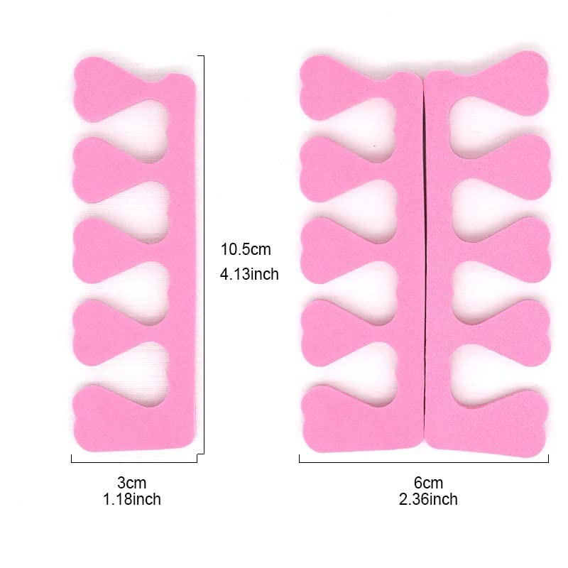 100pcs Toe Separators Finger Dividers (50 Pairs) Disposable Pedicure for Nail Foot Salon, Foam Toe Separators Professional Nail Art Fingers Foots Sponge Cushions for Nail Polish
