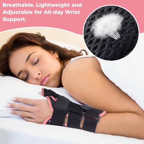 Lefeke Thumb and Wrist Brace Thumb Spica Splint for Right Hands, Wrist Brace with Thumb Support for Carpal Tunnel Relief, Thumb Brace for Arthritis Pain and Support, Wrist Guards Thumb Stabilizer for Tenosynovitis, Sprain(L) Large Right hand