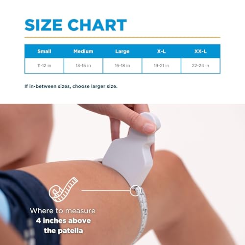 OrthoSleeve Stabilizing Compression Knee Brace KS8 with Patella Stabilizer Ring, Stability Splints and Adjustable Top for Knee Pain, Arthritic Knees, Post-Surgery and Swelling (Medium) Medium