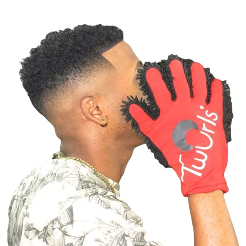 Twurls Hair Glove for Men and Women. It’s Ambidextrous (Left or Right Handed), Machine Washable for extended use. Twurls Glove works well for Curling, Twisting & Dread Locking Natural Hair. Red and Black