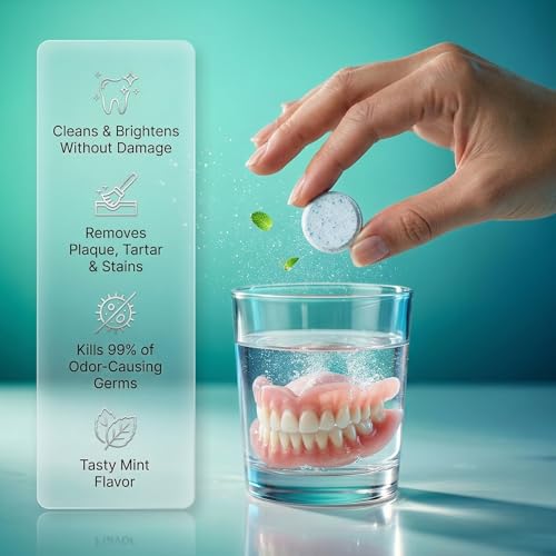 Retainer Cleaner Tablets 120 Count | Retainer Cleaning Tablets for Clear Aligners, Mouthguard & Night Guard | Aligner Cleaner | Dental Cleaner Tablets | Fresh Mint Flavor