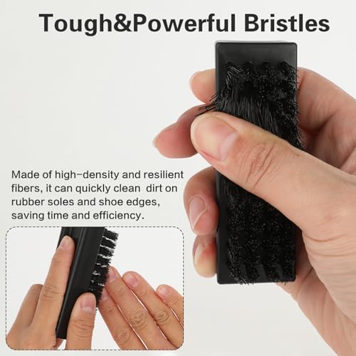 Amabro 2 PCS Hand Nail Brushes, Fingernail Scrubber Brush for Cleaning Hand Toes Black Stiff Bristle Scrub Brush Cleaner for Men Women Mechanics Gardeners Scrubbing Fingers Foot