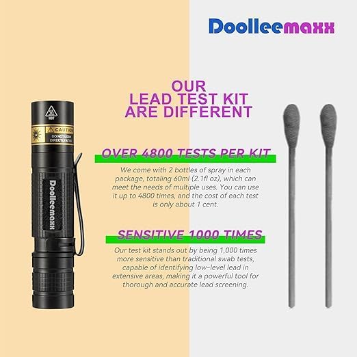 Lead Paint Test Kit | Up to 4800 Uses| Lead Test Kit for Paint, Ceramics & More | Lead Test Refill | UV Light Visible | Home Safety & Easy to Use (Lead Test Kit) - BeesActive Australia