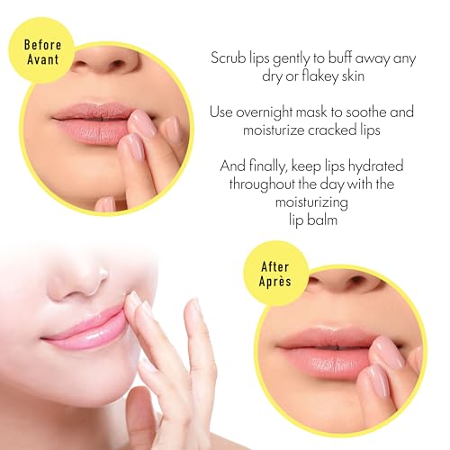 3pc Lip Care Kit - Lip Scrub, Overnight Lip Mask & Daily Lip Balm
