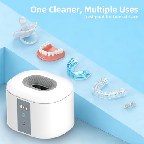 45kHz Ultrasonic Retainer Cleaner Machine for Dentures & Aligners
