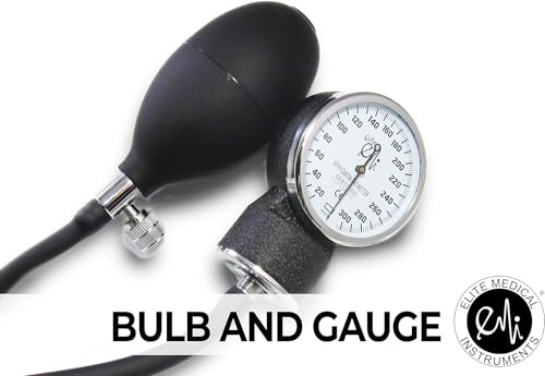 EMI Aneroid Sphygmomanometer Manual Blood Pressure Monitor with Adult Sized Cotton Cuff