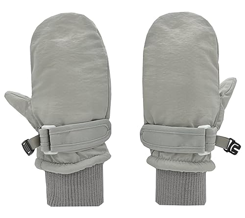 Toddler Gloves Baby Mittens Winter Warm Lined Fleece Gloves Waterproof Snow Baby Girls Mitten for Boys 2-4T Pure Grey and Navy