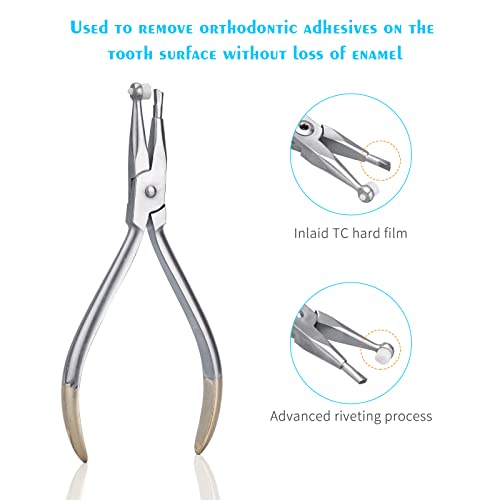 Dental Adhesive Removing Pliers - Orthodontic Cement Remover Pliers Braces Glue Bonding Remover Tool