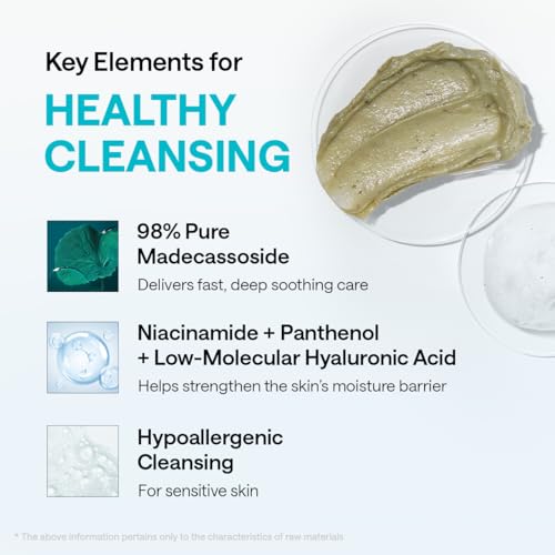 MEDIHEAL Madecassoside Derma Cream Facial Cleanser, Wash Mask (4.06 fl oz) 4.06 Fl Oz (Pack of 1)