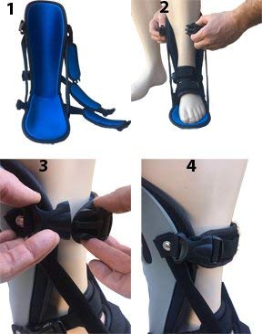 Plantar Fasciitis Adjustable Night Splint. Sleeping boot for foot stretching. P.F. Night Splint with wedge for dorsiflexion. Achilles tendonitis, Heel and Bone Spur, Tendon and Calf Stretching, Arch Pain Treatment. Fits Left & Right Foot. L4398 (Medium) - BeesActive Australia