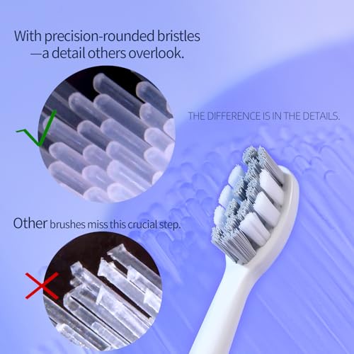 CWX Sonic Rechargeable Electric Toothbrush, Cordless with Fast Wireless Charging, 5 Cleaning Modes & 3 Intensity, 60-Day Battery Life, 4 Brush Heads, Travel Case, IPX7 Waterproof White