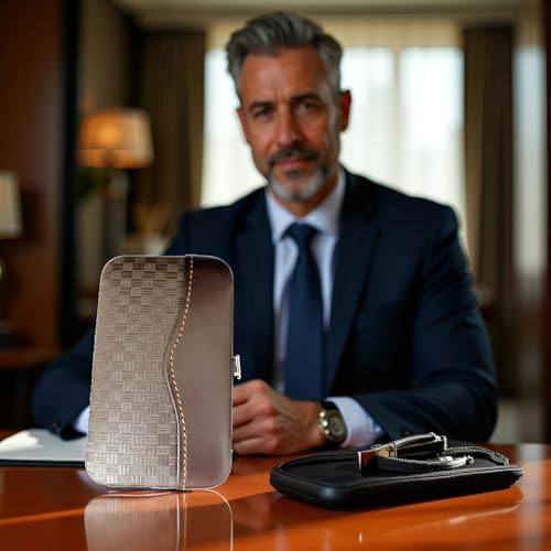 Manicure Set for Men and Women Professional Nail Clippers Kit with Travel Case Stainless Steel Pedicure Grooming Tools Accessories Nail Care Tools with Leather Case,Mothers Day Brown-8pcs