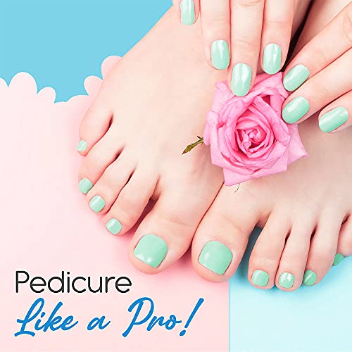 Flowery Pro Pedicure Kit, Complete Pedicure Tools to Trim, Shape, Smooth and Shine Fingernails and Toenails