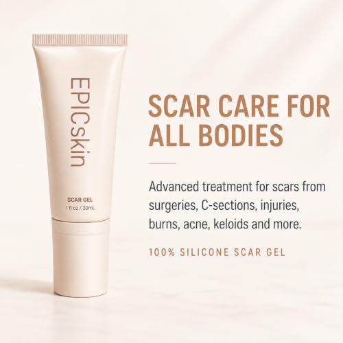 Advanced Silicone Scar Gel | Treats Scars from Surgery, C-Section, Stretch Marks, Acne, Injury, Burns, Keloid Bump Removal | Old or New Scars | 100% Silicone | 1oz (30mL)