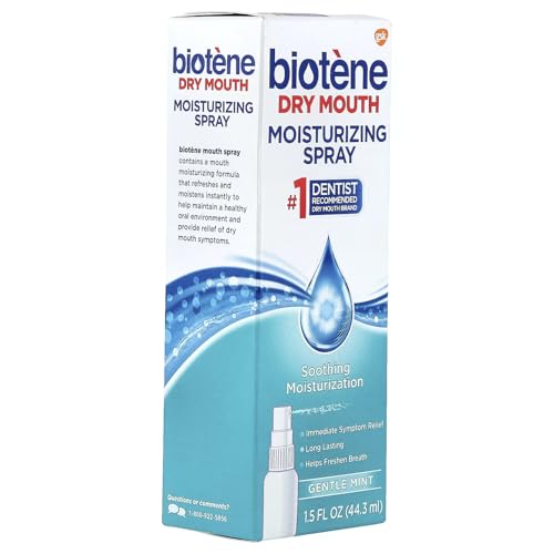 Biotene Mouth Spray, Gentle Mint, 1.5 Ounce Bottle 3 Pack 1.5 Fl Oz (Pack of 3)